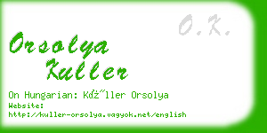 orsolya kuller business card